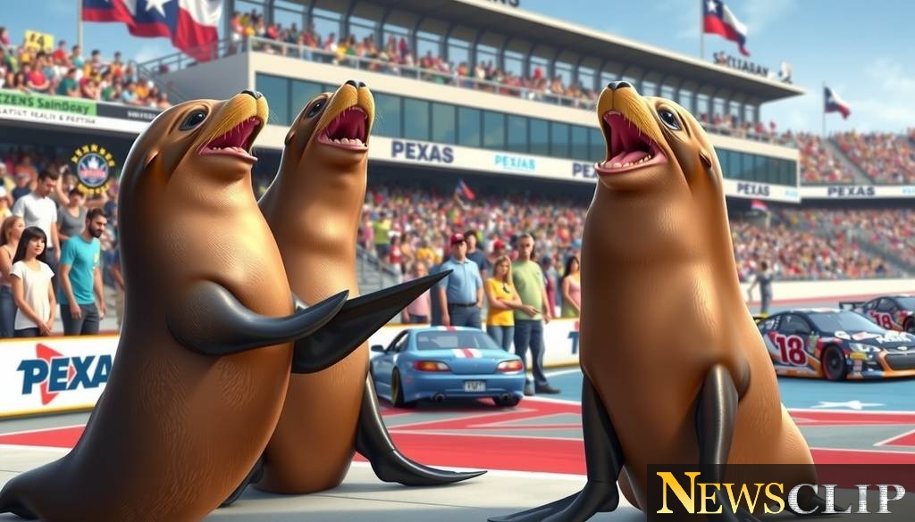 Surf's Up: Sea Lions Bring Playful Charm to Texas Motor Speedway