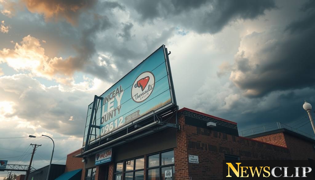 A Billboard's Unexpected Impact: Storm Damage in Lincoln County