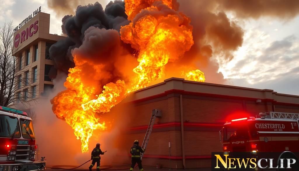 Chesterfield Business Blaze: Firefighters Tackle Ferocious Fire