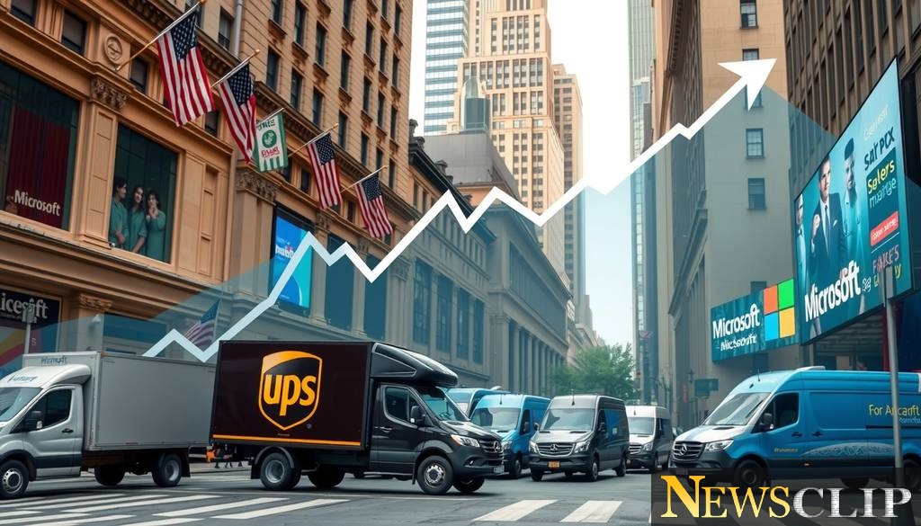 Market Movements: Dow Upswing, UPS Surges, Microsoft Approaches $4 Trillion