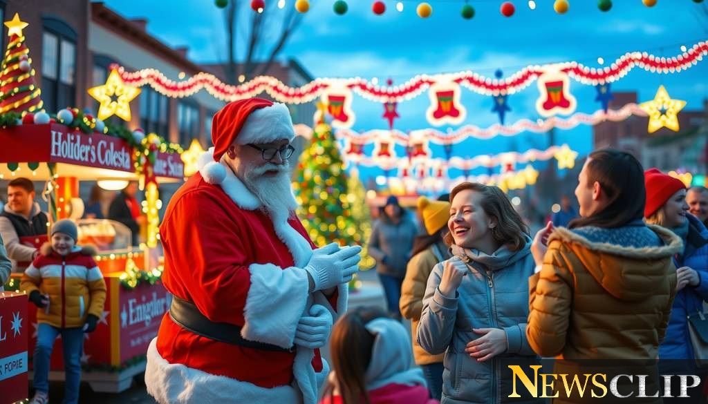 Celebrating Joy: Santa's Heartwarming Greeting at Downtown Peoria Holiday Parade