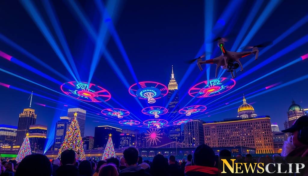 A Dazzling Display: The Holiday Drone Show Lights Up Milwaukee