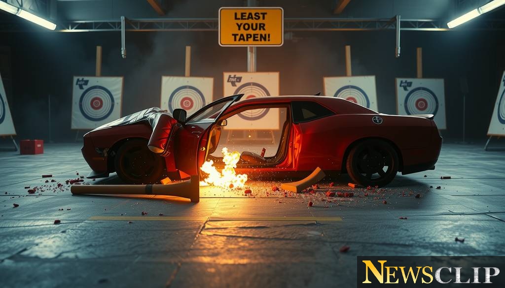 Unexpected Collision: Car Crashes into Cherry Hill Axe-Throwing Venue