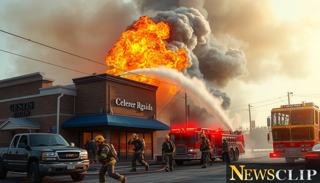 Cedar Rapids Firefighters Battle Major Blaze at Local Business