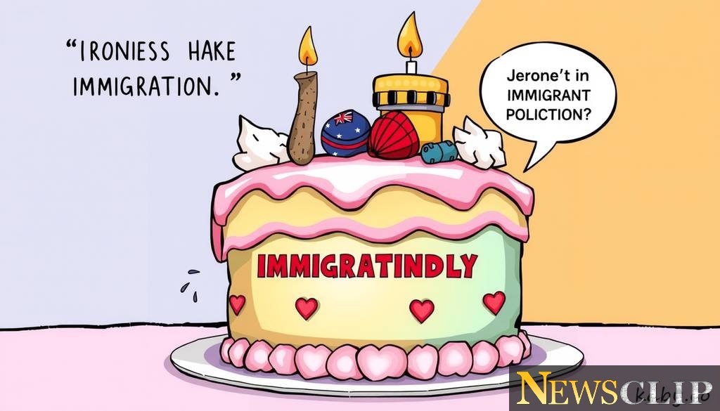 The Ironic Bite: A Closer Look at Joel Orff's ICE Cake Cartoon