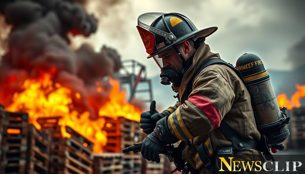 Firefighters Confront Ongoing Crisis: A 4-Alam Blaze at Local Pallet Business