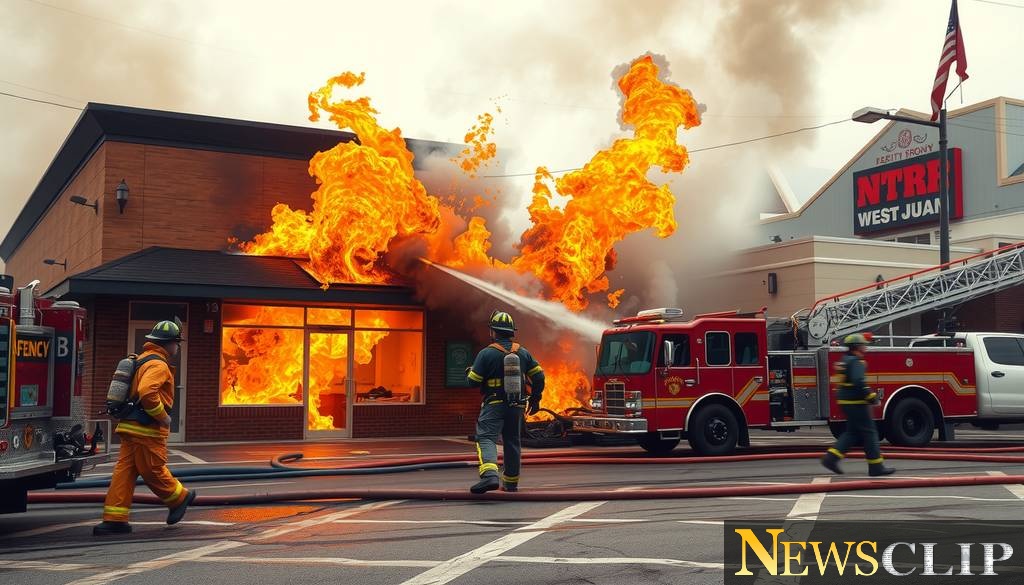 West Jordan Firefighters Tackle Challenging Business Blaze