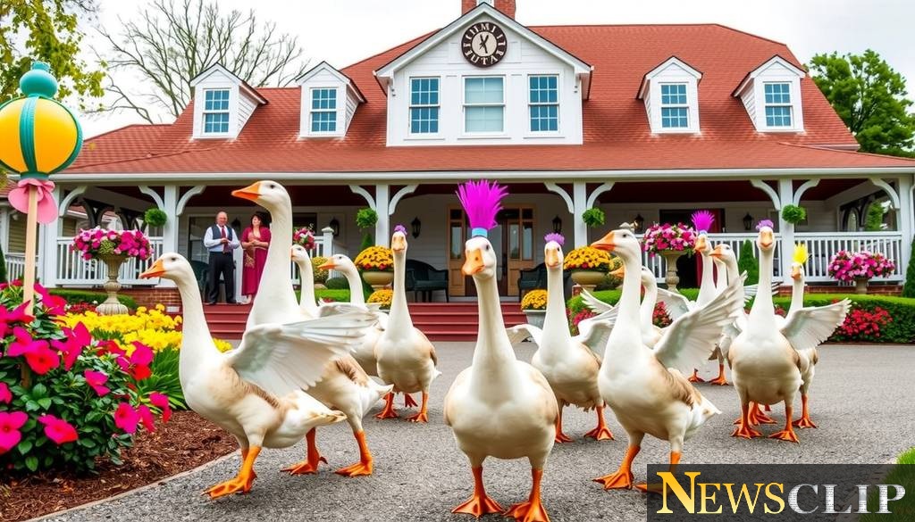 Geese on Parade: The Charming Sights of the Inn at Little Washington