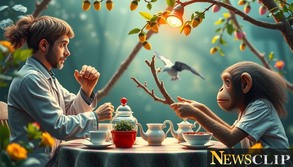 Imagining Greatness: A Unique Tea Party with Humans and Apes