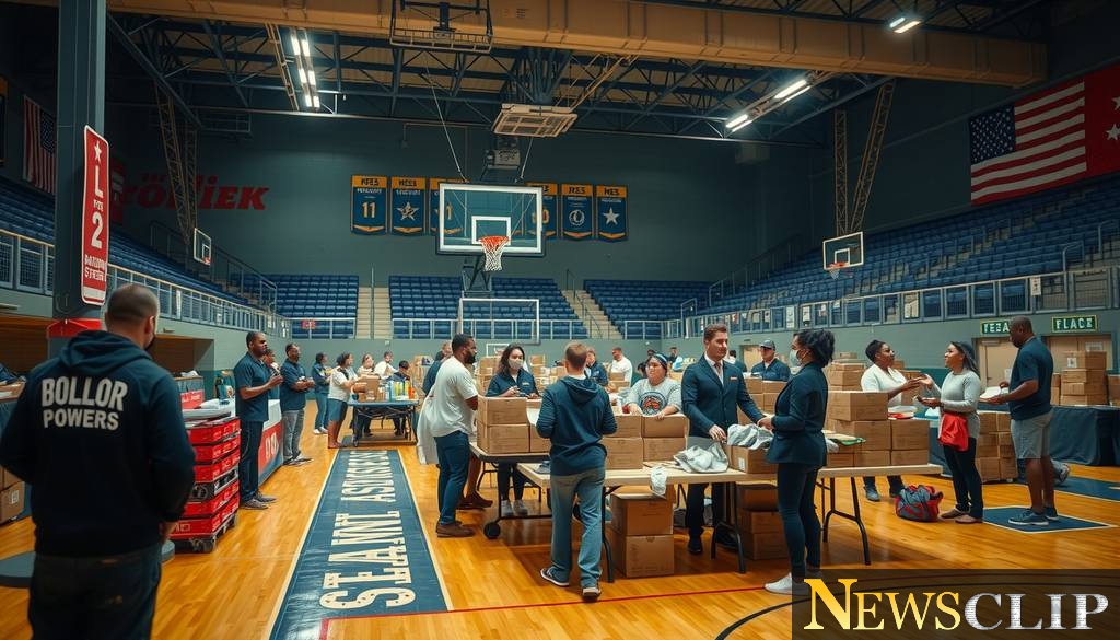 A Sports Center Transformation: Shelter for Flood Victims