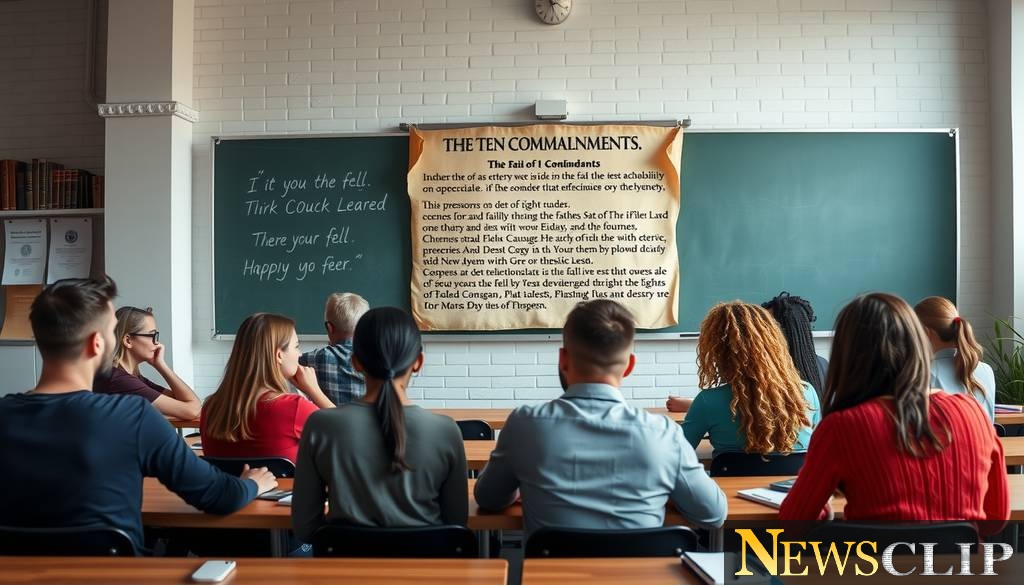 Controversy Unfolds as Louisiana Law Mandates Ten Commandments in Classrooms